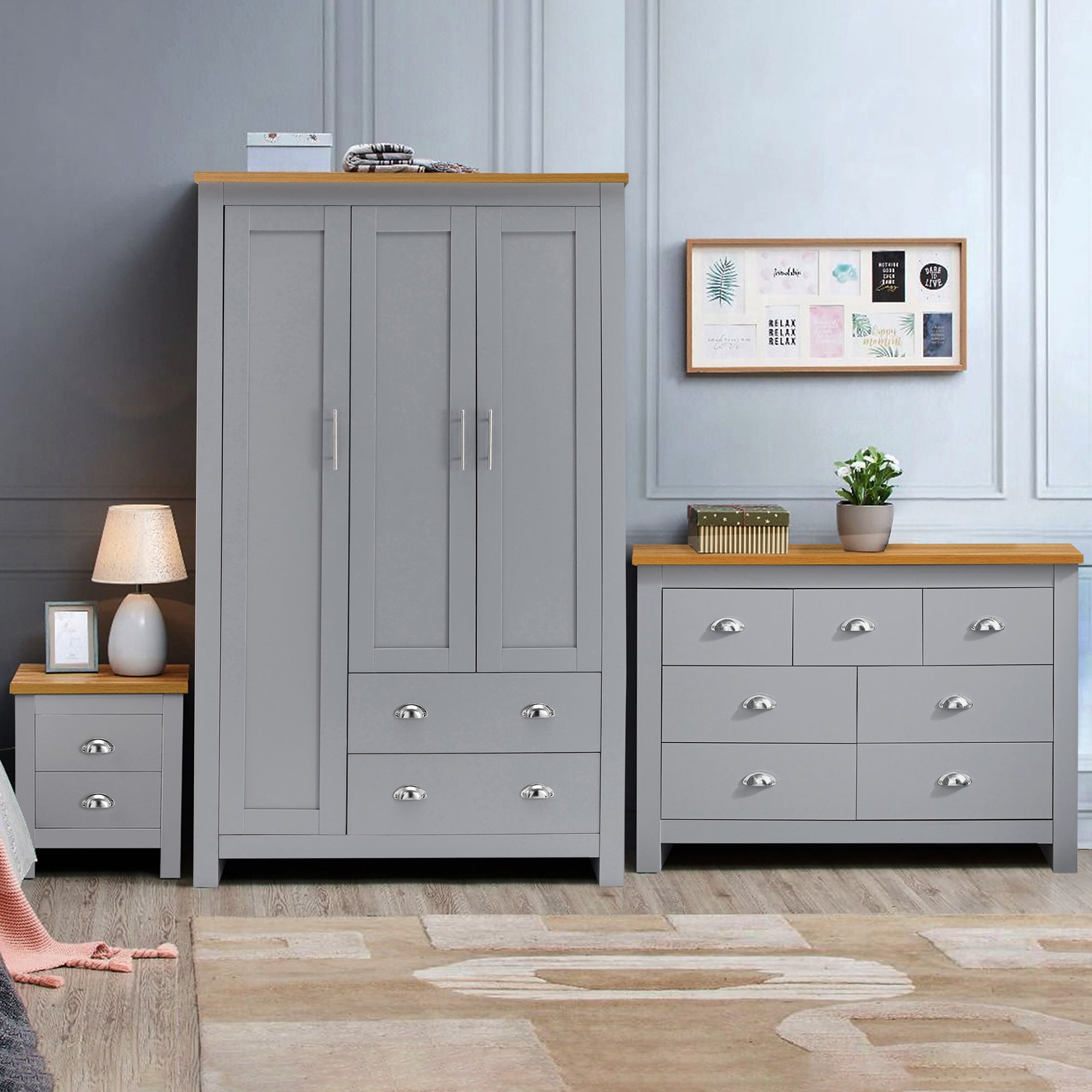 grey bedroom furniture set