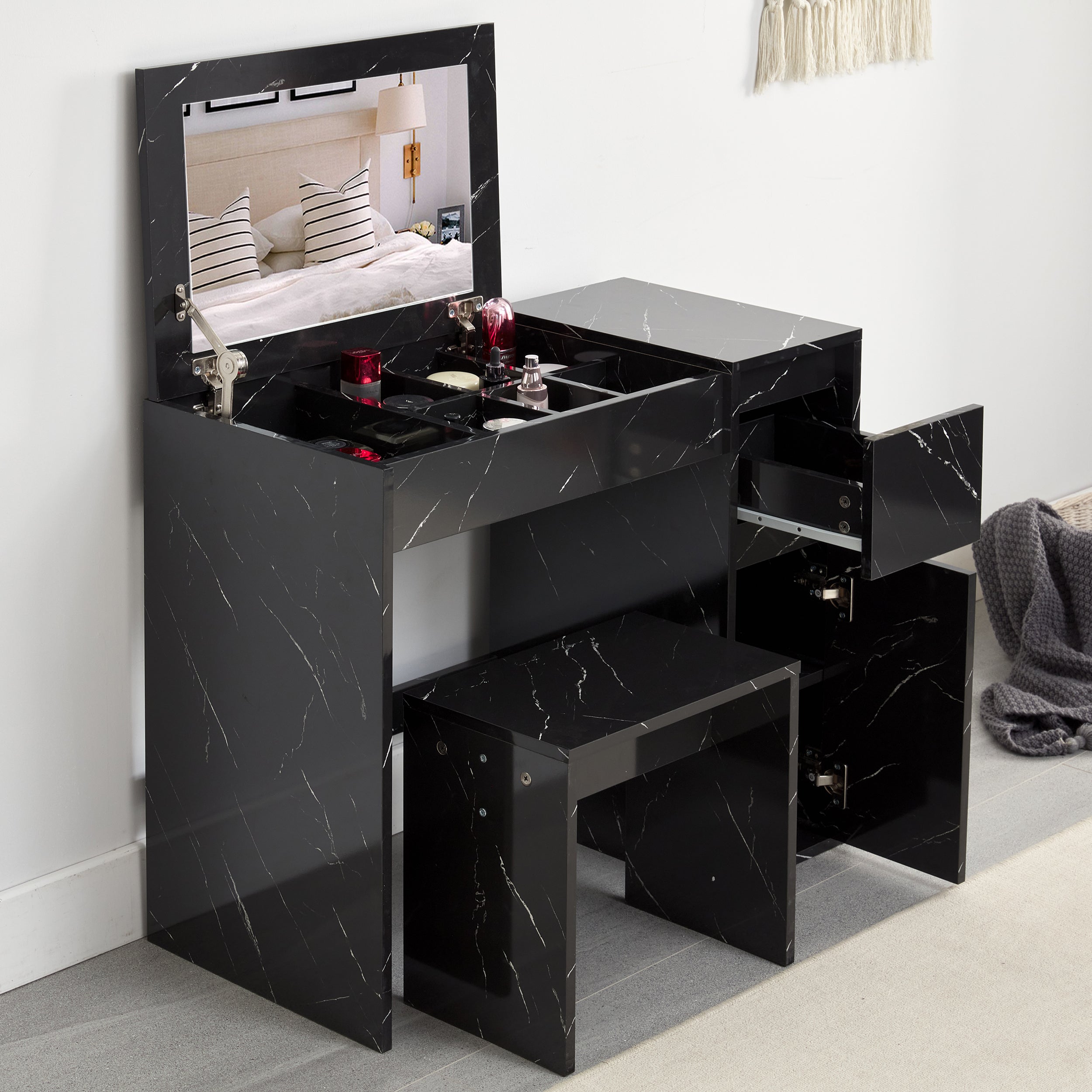 black marble dressing table
