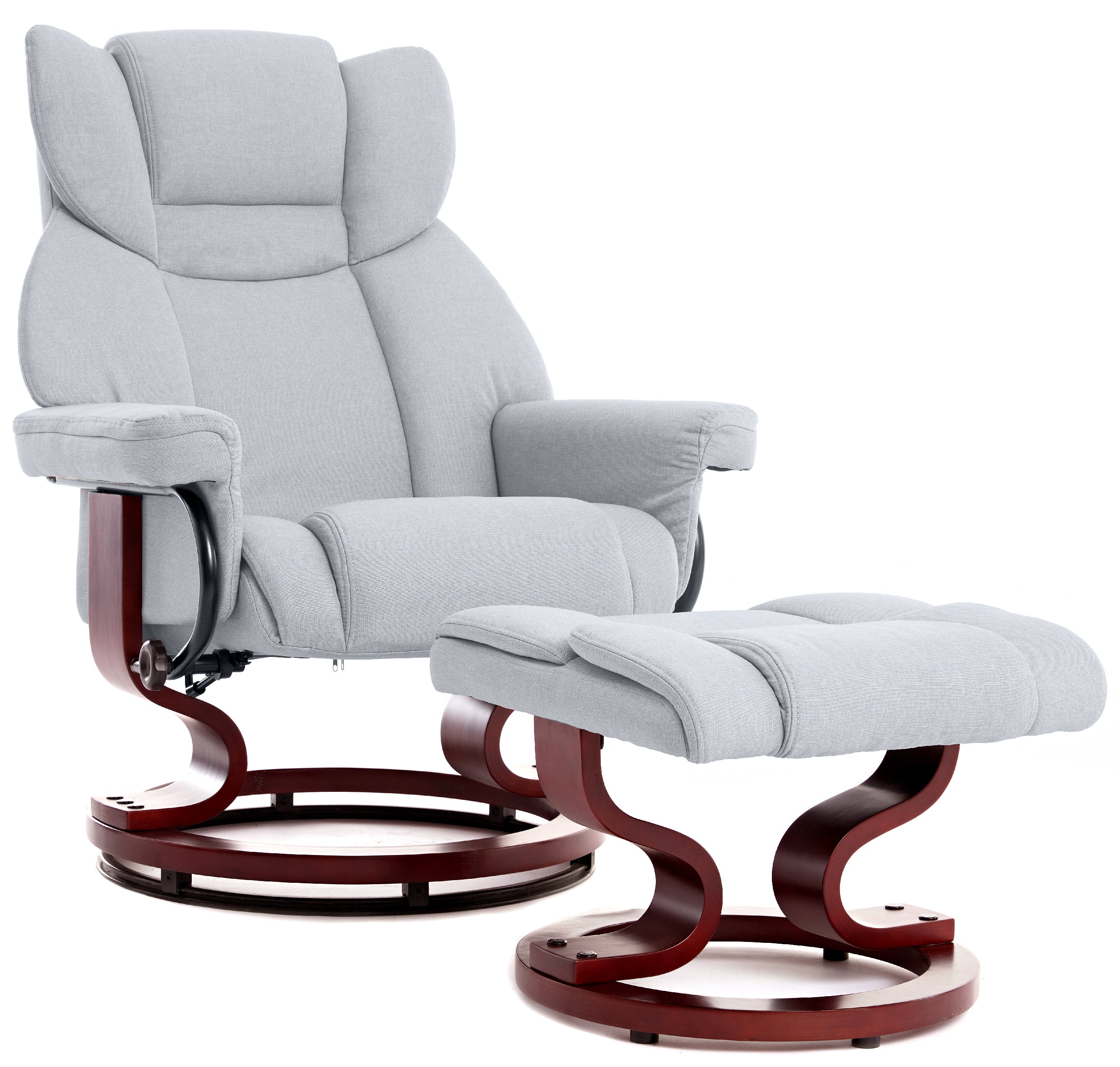 Blisswood Swivel Recliner Arm Chair With Footstool