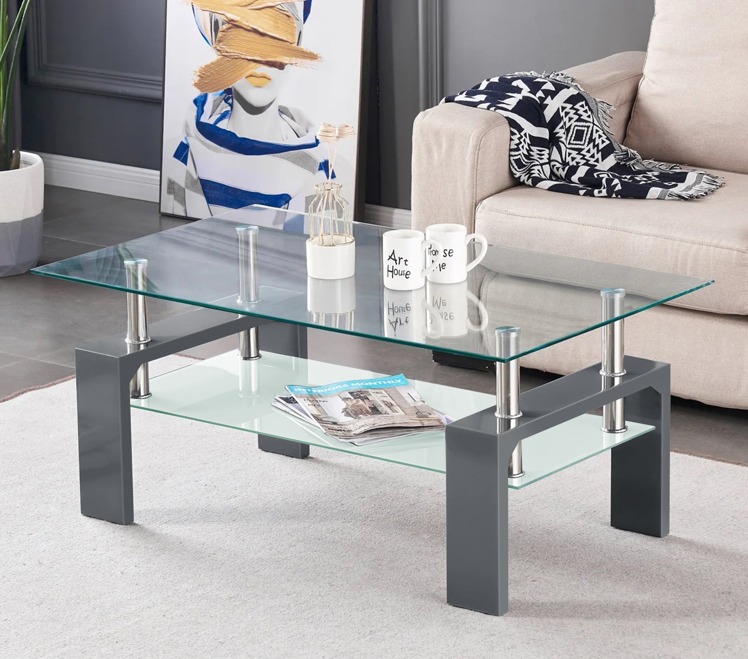 cheap glass coffee table