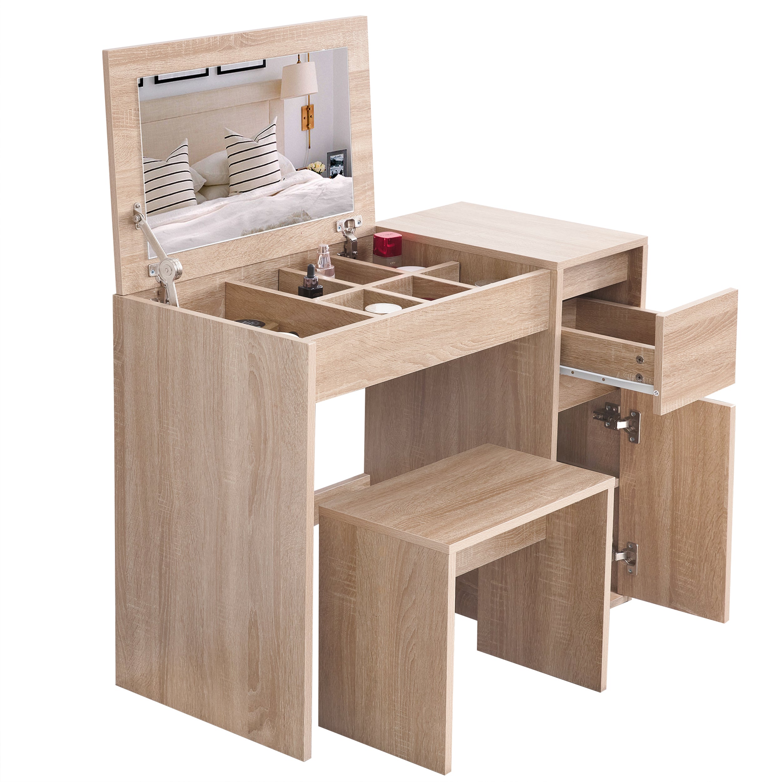 Blisswood Dressing Table Set: Transform Your Space with Stylish Practicality