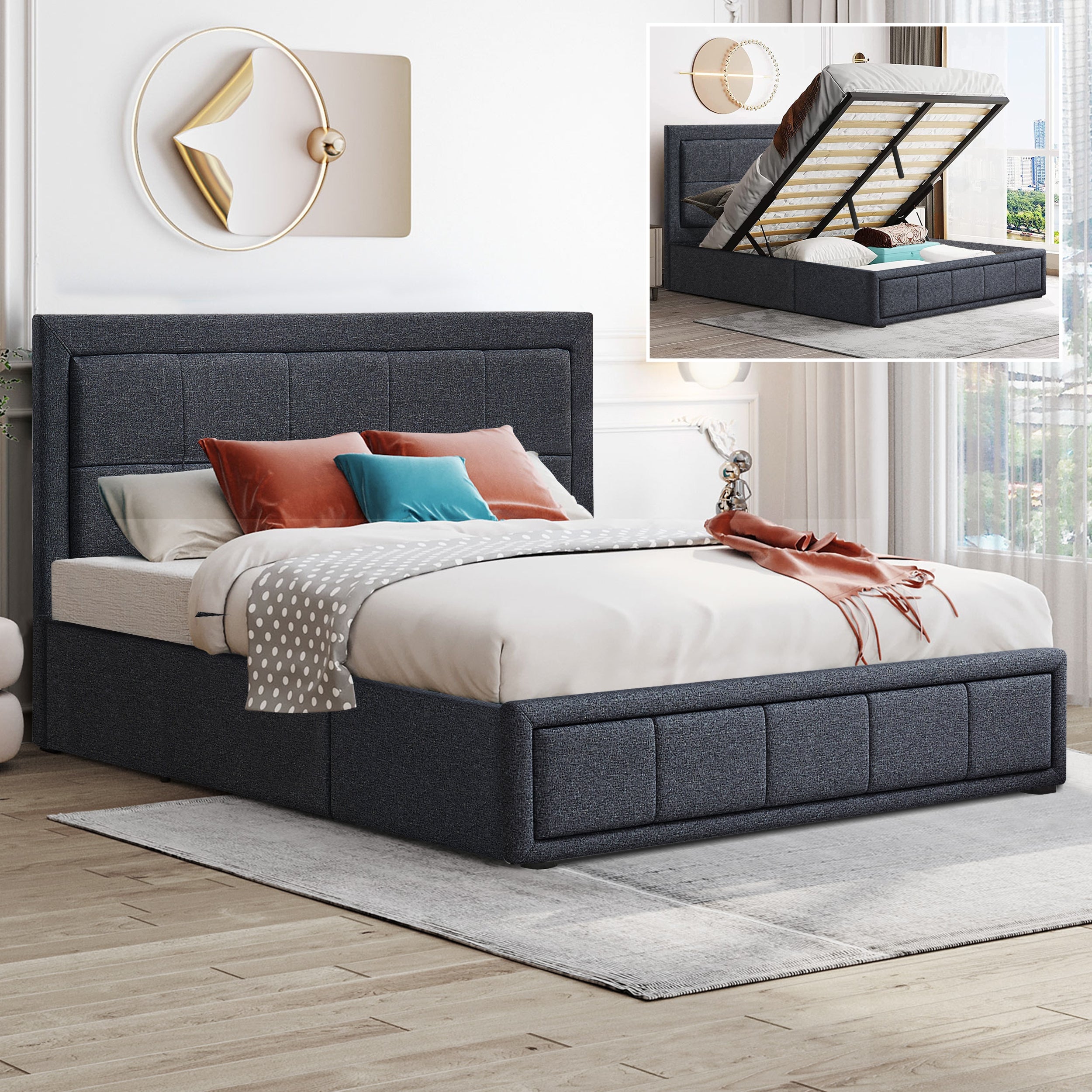 Single bed deals frame ottoman