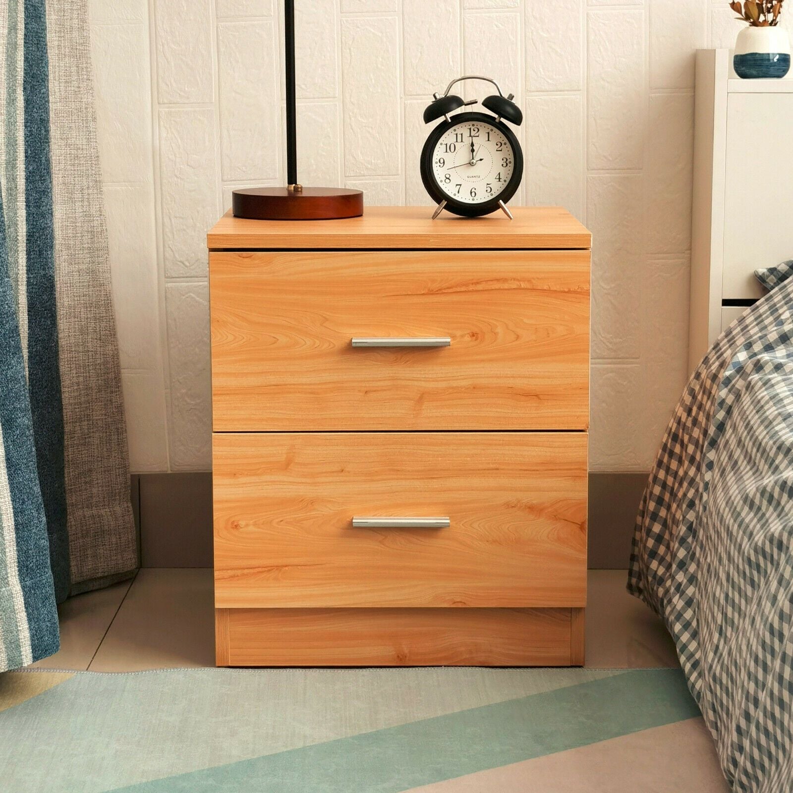 bedside table with storage